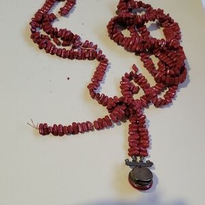 Antique Genuine Coral Beaded Necklace~needs upcycle